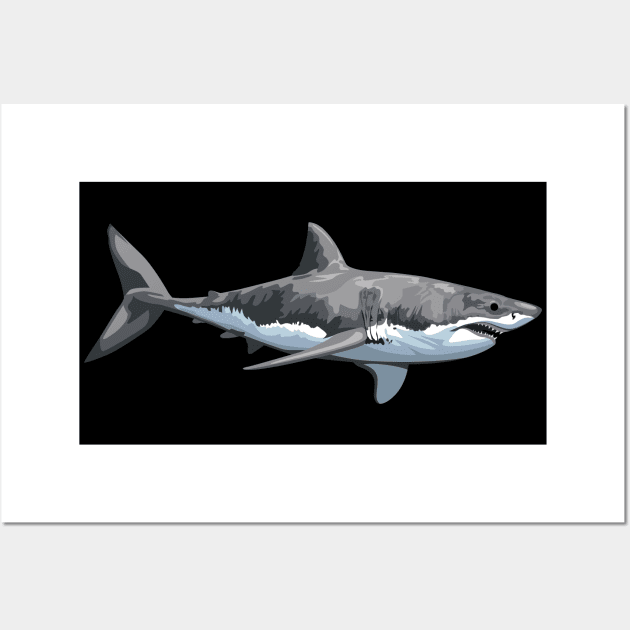 The Great White Shark Wall Art by LaughingDevil